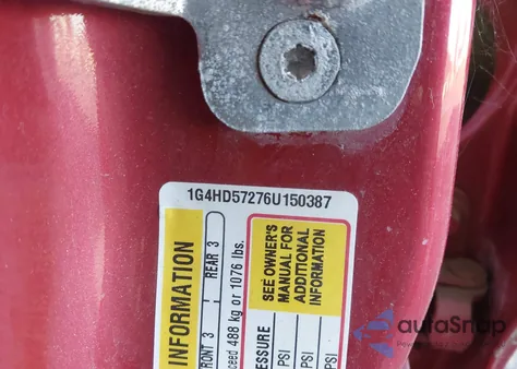 2006 Buick Lucerne Cxl from USA, damaged, VIN 1G4HD57276U150387